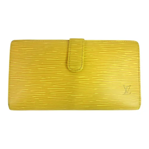 LOUIS VUITTON Кошелек из кожи EPI Унисекс Желтый