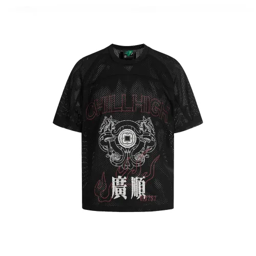 ChillHigh Спортивный ретро стиль Модный бренд Модный Быстросохнущий Короткий рукав T-рубашки Унисекс