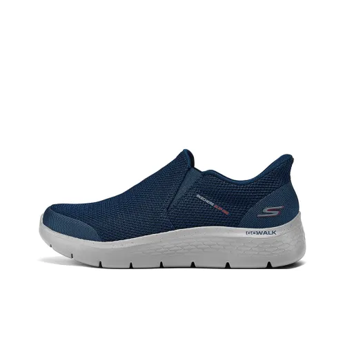 Skechers Slip Ins Slip-On Вспышка Обувь Амортизация Износостойкий Низкий Топ Casual Мужской Морской Синий