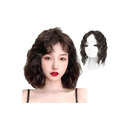 WANWANFENG Элегантность FLUFFY Шерстяной завиток Женская парик PIECES