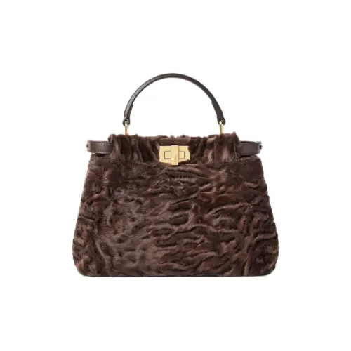 FENDI Peekaboo SWA Carafer Сумка Мини Женская Коричневая