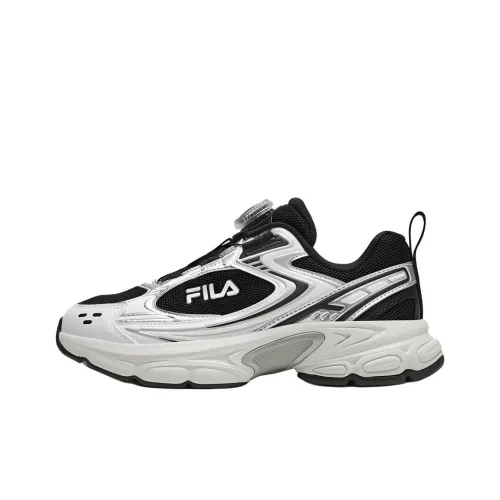 FILA KIDS Наследие FHT Легкий Амортизаторы Низкий Топ Детская Беговая Обувь Черный Белый Подростки