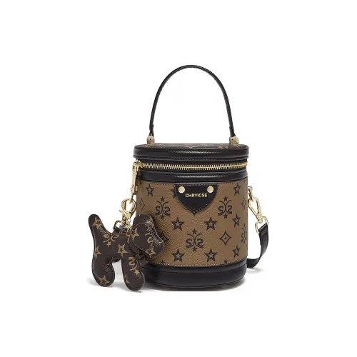 Safiya Синтетическая кожа Цилиндр Сумка Женская Темно-коричневая