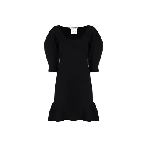 Stella McCartney Длинное платье с длинными рукавами женское черное