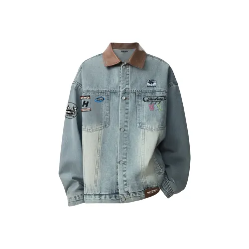 HUANQIU Светло-синие унисекс куртки