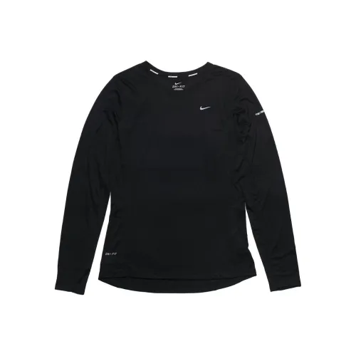 Nike MILER Черные Женские T-рубашки