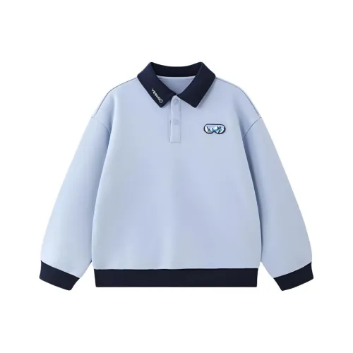 YeeHoO Синий Весенний Осенний Поло Воротник Толстовка Детские Толстовки