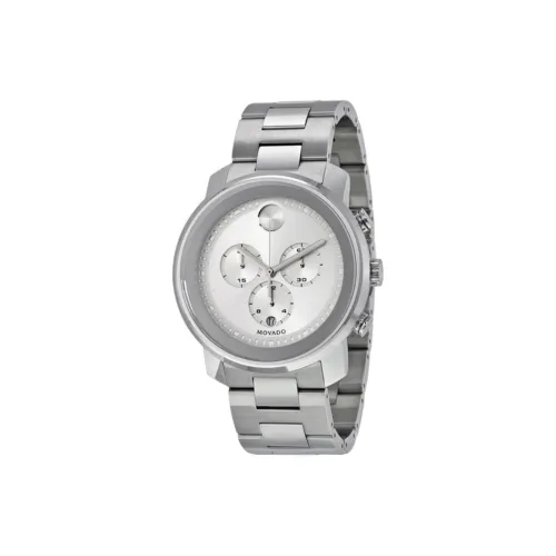 MOVADO Bold Collection Кварцевый механизм Мужские часы Часы 44 мм Серебристый циферблат Корпус из нержавеющей стали