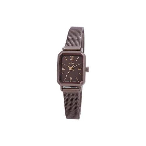 Lloyd Кварцевый механизм нержавеющая сталь ремешок 17,2 мм женские часы циферблат цвета кофе