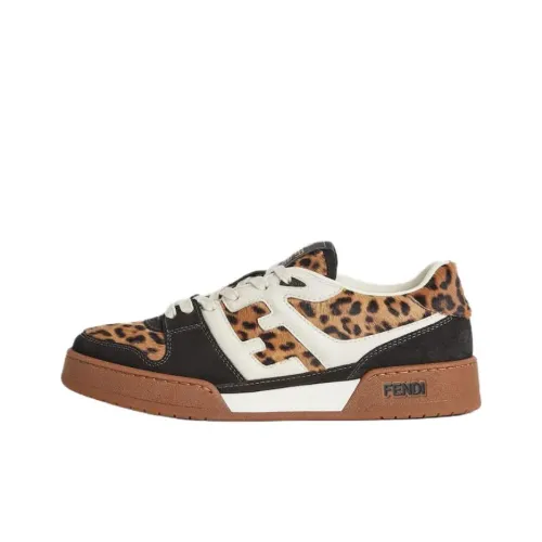 FENDI Match Low Топ Скейтборд Кроссовки Женские Коричневый