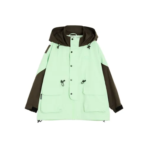 SUNTOMORROW Куртка 2025 Осень Зимний Светло-зеленый Детский