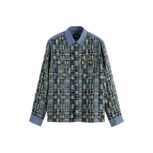 Scotch Soda Оливковые Мужские Рубашки