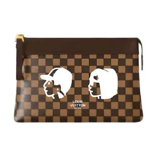 LOUIS VUITTON Коллаборация с Nigo Этикетка Клатч Мужской Коричневый