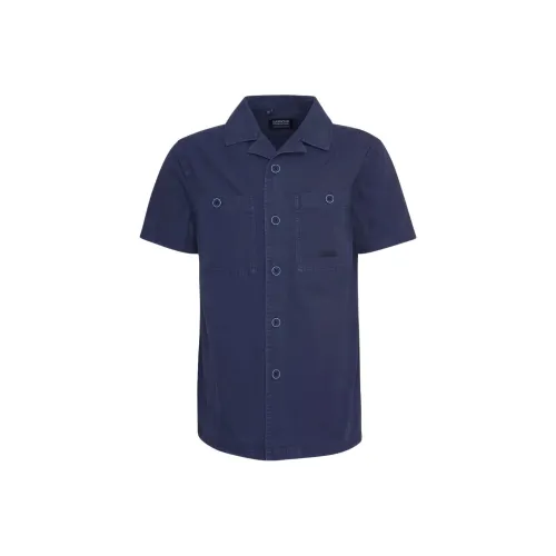 BARBOUR Мужские рубашки морского синего цвета