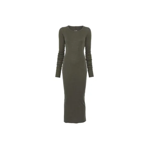 RICK OWENS совместный бренд RO Длинное платье с длинными рукавами Женское