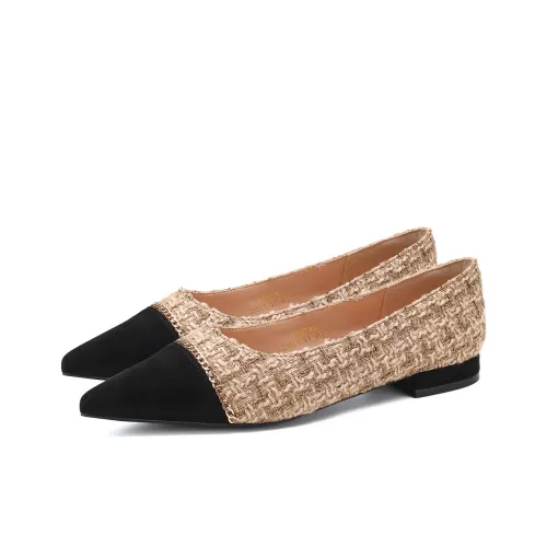 FOXER Мода Одежда Низкий вырез Маленькие кожаные туфли Женские Повседневные туфли Женские