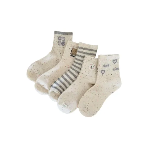 OEING 5 пар Женские носки MID до икры