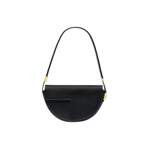 Patou Телячья кожа Сумка через плечо Женская Черная