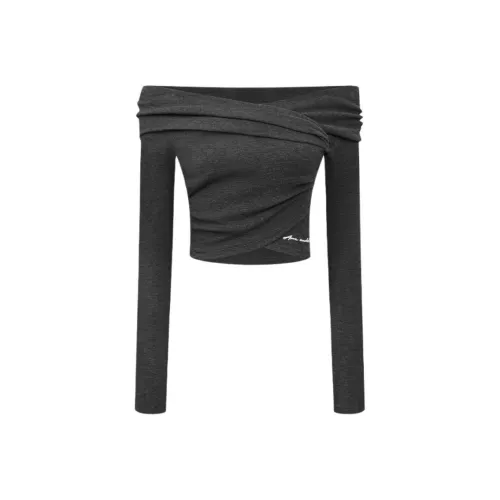 Ann Andelman Темно-серые женские футболки T