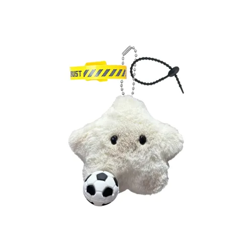 AIZIYUO Любовь To Играть Футбол Белый FIVE Пунктуальная Звезда Плюшевый Брелок 9,5 см Высота