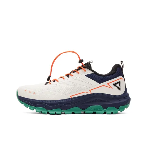 PEAK Шокабсорберы Slip-resistant Abrasion-resistant Низкий топ Беговые кроссовки Мужской Холст Белый Темно-синий