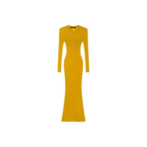 VERSACE Длинное платье с длинными рукавами женское