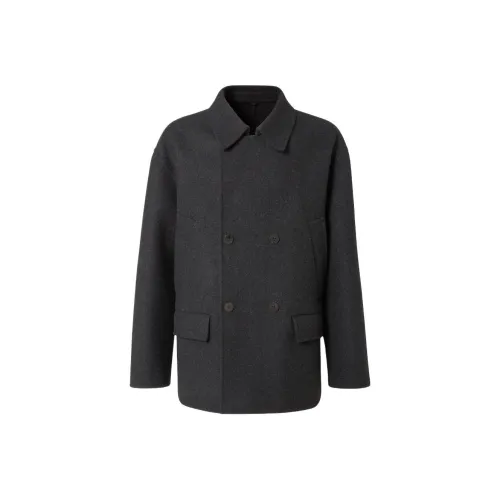 FENDI Мужское черное пальто