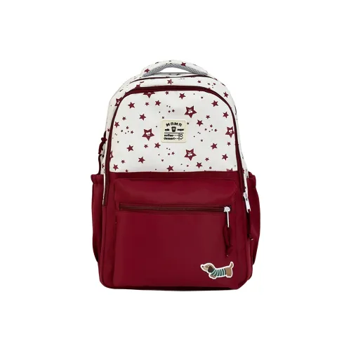 WRELS Nylon Backpack Standard Black Red Khaki Pink