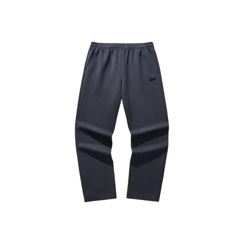 Anta Вязаные тренировочные брюки мужские серые одежда