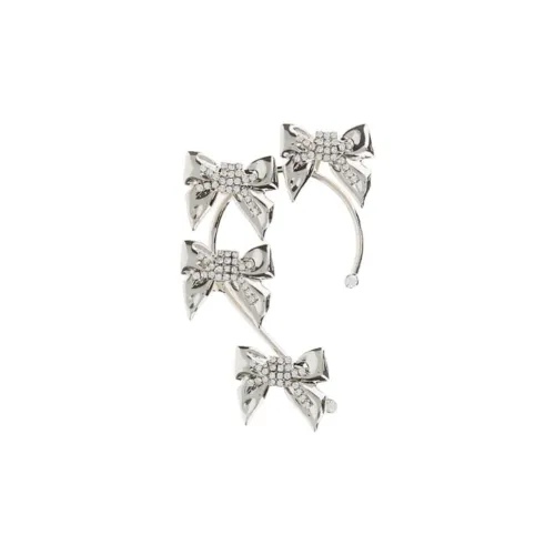 Alessandra Rich Латунь Нижняя Заколка Серьги On Женские Серебряные