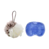 Абрикос Бежевый, Кухонные губки + Синий, Мат для ногтей