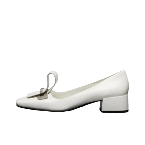 PRADA Грубый каблук Высокие каблуки Женские Белые