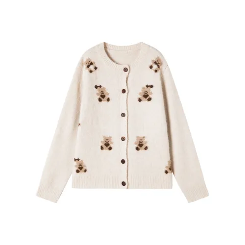 XIANGYING Кофейный Бежевый Женский Свитер