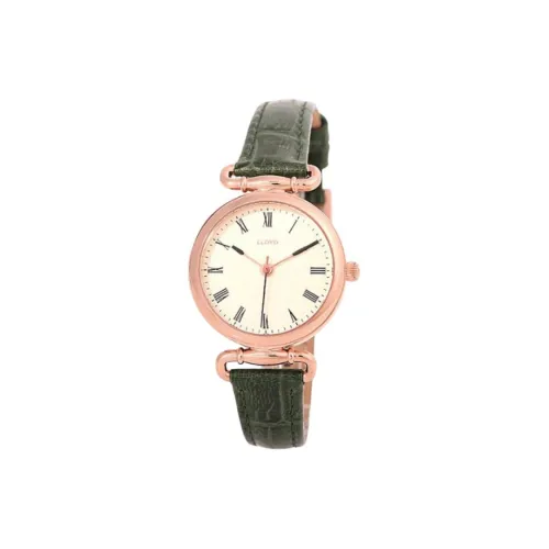 Lloyd Кварцевый механизм кожаный ремешок часы 27 мм женские белый циферблат