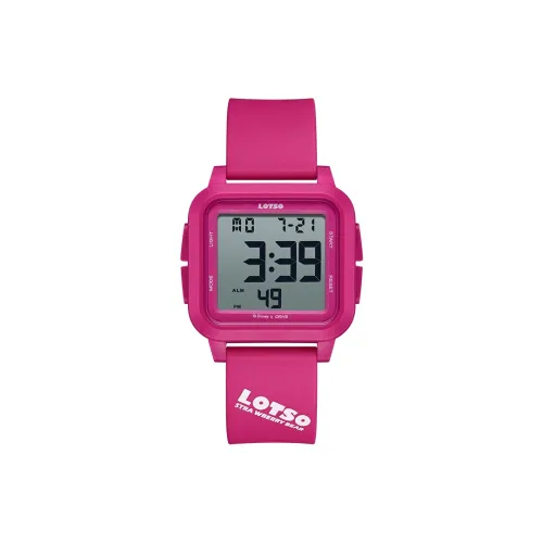 Disney Лотсо Электронный механизм Силиконовый ремешок Часы Унисекс Розовый циферблат