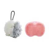 Серо-бежевый, Бомбочки для ванны + Розовый, Мат для ногтей