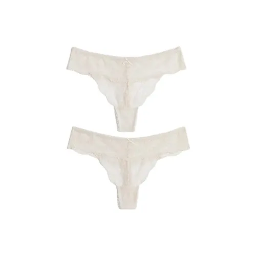 H M 2 пачки Светлый Бежевый Женский Стринг