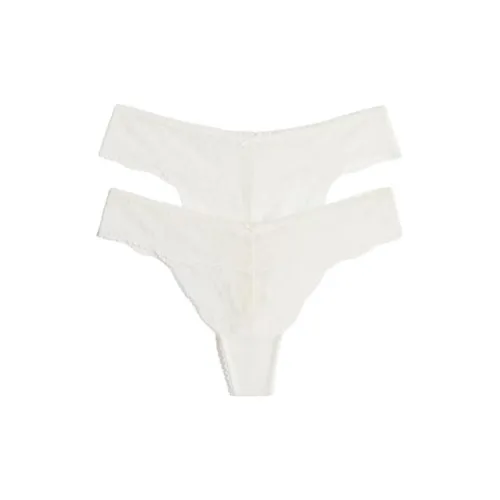 H M 2 пачки белые женские стринги