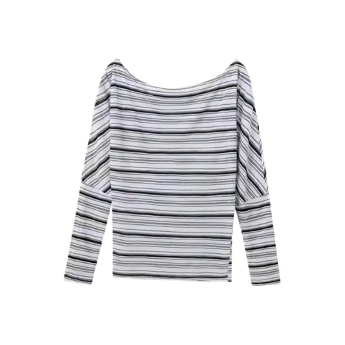 BOVCKEI Белые полосы Женские T-рубашки