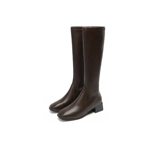 FOXER Высокие сапоги на щиколотку высота 4,2 см женские коричневые