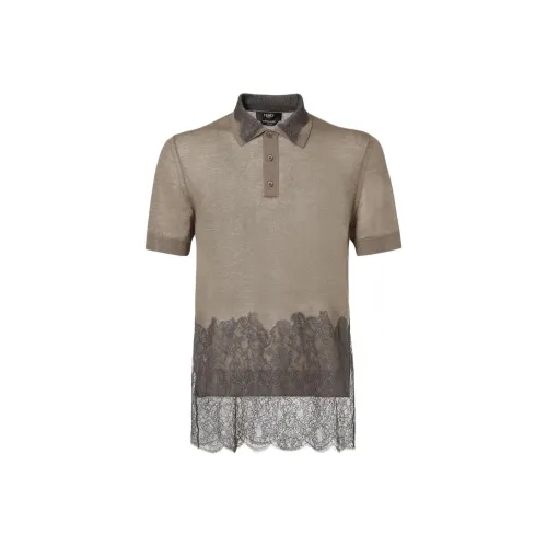 FENDI Серый Мужская Рубашка Поло