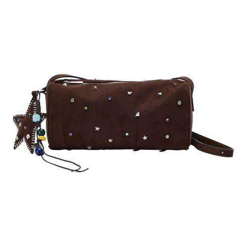 URBAN REVIVO Сумка через плечо среднего размера женская темный кофейный коричневый