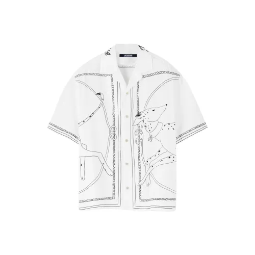 Jacquemus FW25 Собака Принт Bowling Рубашка Мужской