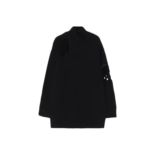 Yohji Yamamoto Pour Homme FW25 Шов MACRAME Детали Высокий Воротник PO Трикотаж Мужской