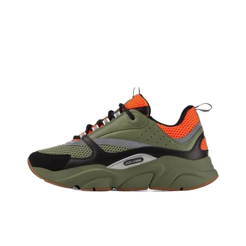 DIOR B22 Низкий Топ Повседневная Обувь Мужская Зеленая