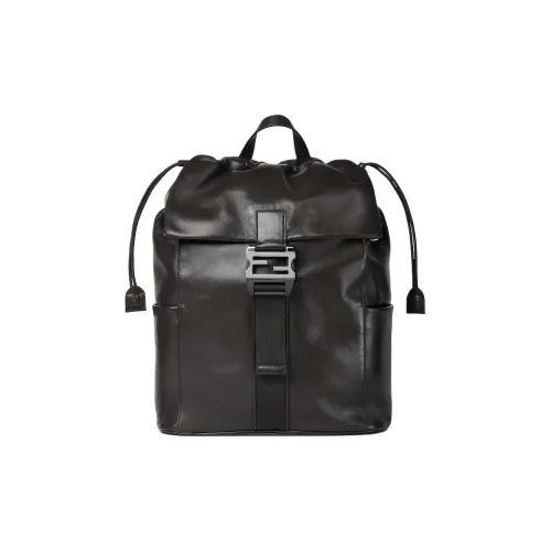 FENDI Baguette Телячья кожа Рюкзак Мужской Черный