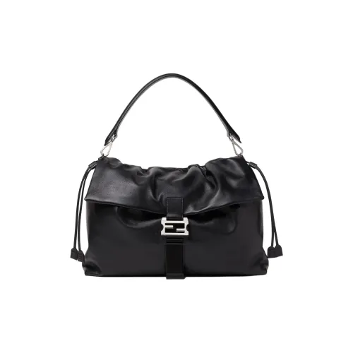 FENDI Baguette Телячья кожа Одно плечо Сумка Большая Мужская Черная