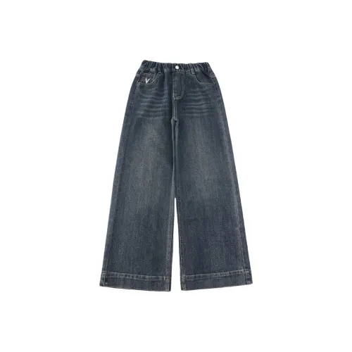 La Cergo V Cut Вышивка Прямой крой Джинсы с широкими штанинами Детские