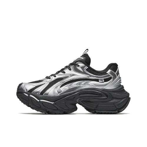 ANTA Star Moon 3 Mecha Shoes Женская обувь Women's basic Черный серебристый