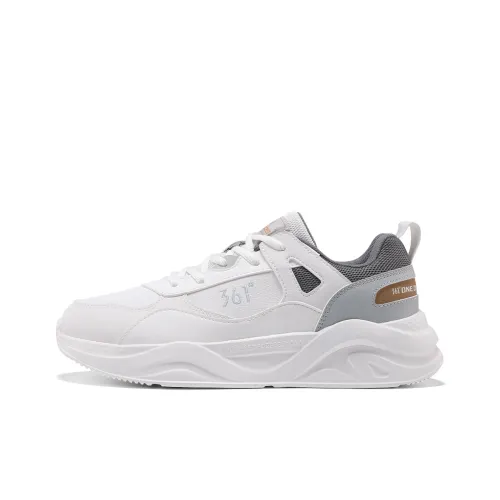 361° Противоскользящий устойчивый к истиранию низкий топ кэжуал мужской белый серый